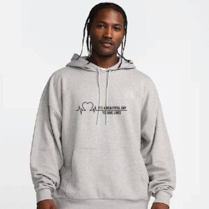 It’s A Beautiful Day To Save Lives Light Grey Hoodie